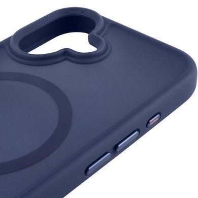 TPU+PC чохол Metal Buttons with Magnetic Fit для Apple iPhone 17 (6.3") Синій / Navy Blue
