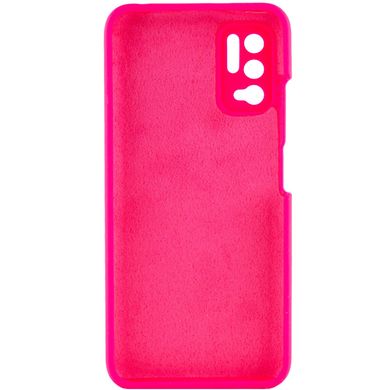 Чехол Silicone Cover Full Camera (AAA) для Xiaomi Redmi Note 10 5G / Poco M3 Pro Розовый / Shiny pink