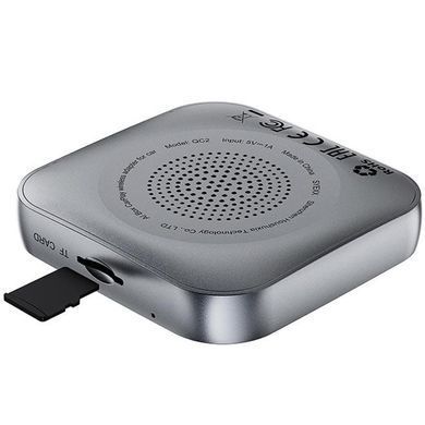 Адаптер Acefast QC2 AI Box car wireless CarPlay/Android Auto Metal gray