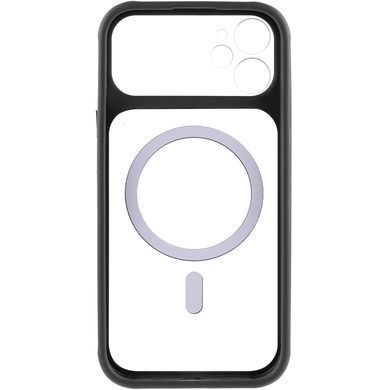 Чехол TPU+PC GETMAN Moon Clear with MagSafe для Apple iPhone 11 (6.1") Black