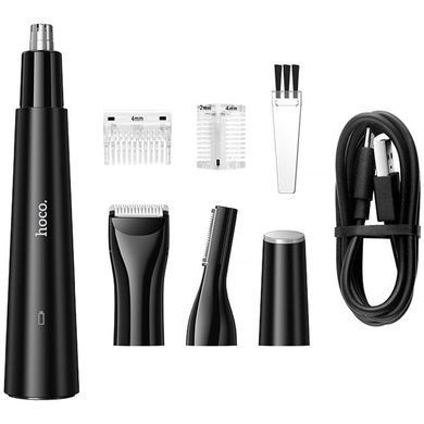 Тример електричний Hoco HP37 3-in-1 (Eyebrow, Nose & Hair) 320 mAh Black
