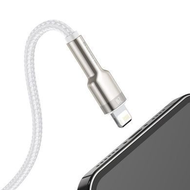 Дата кабель Baseus Cafule Metal USB to Lightning 2.4A (1m) (CALJK-A0) White