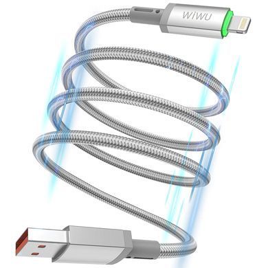 Дата кабель WIWU C081 Maglink USB to Lightning 12W (1m) Grey