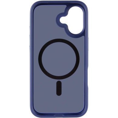 TPU+PC чохол Metal Buttons with Magnetic Fit для Apple iPhone 17 (6.3") Синій / Navy Blue