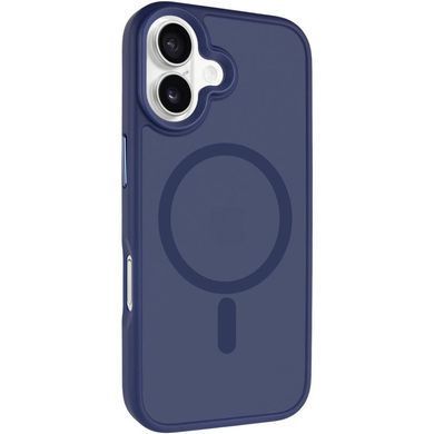 TPU+PC чохол Metal Buttons with Magnetic Fit для Apple iPhone 17 (6.3") Синій / Navy Blue