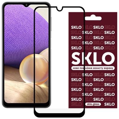Захисне скло SKLO 3D (full glue) для Samsung Galaxy A13 4G / A23 4G Чорний