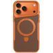 TPU+PC чехол Metal Buttons with Magnetic Fit Carbon Ring для Apple iPhone 17 Pro Max (6.9") Оранжевый