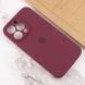 Чехол Silicone Case Full Camera Protective (AA) для Apple iPhone 13 Pro (6.1") Бордовый / Plum фото 4