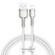 Дата кабель Baseus Cafule Metal USB to Lightning 2.4A (1m) (CALJK-A0) White фото 1
