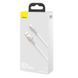 Дата кабель Baseus Cafule Metal USB to Lightning 2.4A (1m) (CALJK-A0) White фото 5