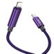 Дата кабель Hoco U125 Benefit 27W Type-C to Lightning (1.2m) Purple фото 3