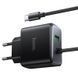 СЗУ Hoco C164A New PD30W+QC3.0 (1USB-A/1C) + встроенный кабель Type-C Black фото 4
