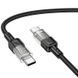Дата кабель Hoco U129 Spirit Transparent Type-C to Type-C 60W (1.2m) Black фото 2