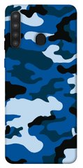 Чехол itsPrint Синий камуфляж 3 для Samsung Galaxy A21