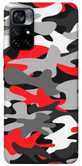 Чехол itsPrint Красно-серый камуфляж для Xiaomi Poco M4 Pro 5G