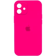 Уцінка Чохол Silicone Case Full Camera Protective (AA) для Apple iPhone 12 (6.1") Відкрита упаковка / Рожевий / Barbie Pink