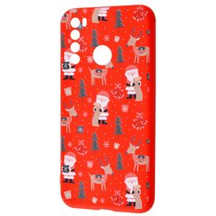TPU чохол WAVE Fancy для Xiaomi Redmi Note 8T Santa Claus and Deer / Red