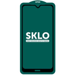 Защитное стекло SKLO 5D (full glue) (тех.пак) для Xiaomi Redmi Note 8T Черный / Белая подложка