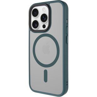 TPU+PC чехол Metal Buttons with Magnetic Fit для Apple iPhone 15 Pro Max (6.7") Зеленый / Dark Green