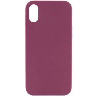 Чехол Silk Full Protective (AA) NO LOGO для Apple iPhone X / XS (5.8") Бордовый / Plum