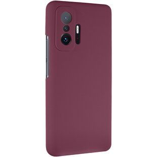 Чехол Silicone Cover Lakshmi Full Camera (AAA) для Xiaomi 11T / 11T Pro Бордовый / Plum