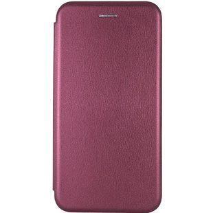 Кожаный чехол-книжка Classy для Xiaomi Redmi 9 Бордовый