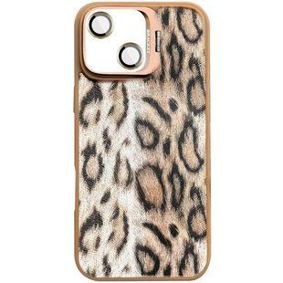 Чехол TPU+PC Wild Leopard with Magnetic Fit and Lens для Apple iPhone 13 / 14 (6.1") Brown