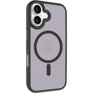 TPU+PC чехол Metal Buttons with Magnetic Fit для Apple iPhone 17 (6.3") Черный / Black