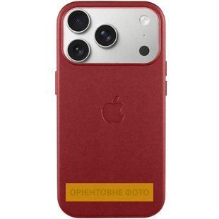 Чохол шкіряний Leather Case (AA) with Magnetic Fit and Animation для Apple iPhone 17 Air (6.5") Crimson