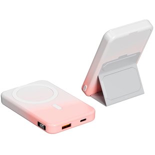 Портативное зарядное устройство Power Bank JJT-A27-1 Gradient PD20W+QC 22.5W с БЗУ 10000 mAh White / Pink