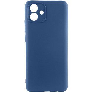 Чехол TPU GETMAN Liquid Silk Full Camera для Samsung Galaxy A05 Синий / Navy Blue