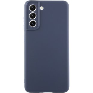 Чехол TPU GETMAN Liquid Silk Full Camera для Samsung Galaxy S21 Синий / Midnight Blue