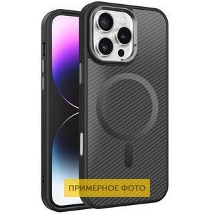 Чехол TPU+PC Carbon Mirage with MagSafe для Apple iPhone 16 (6.1") Black