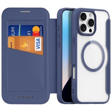 Чехол-книжка Dux Ducis Skin X Pro with MagSafe для Apple iPhone 16 Pro Max (6.9") Blue