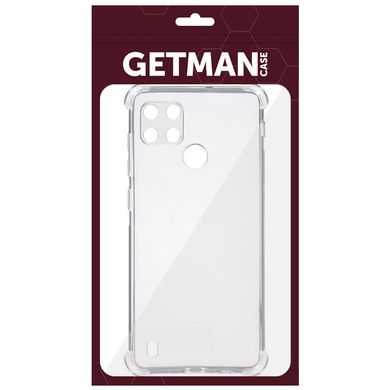 TPU чохол GETMAN Ease logo посилені кути Full Camera для Realme C21 Безбарвний (прозорий)