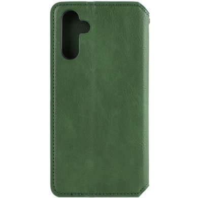 Кожаный чехол книжка GETMAN Cubic (PU) для Samsung Galaxy M35 5G Зеленый