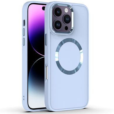 TPU чехол Bonbon Metal Style with Magnetic Fit для Apple iPhone 16 Pro (6.3") Голубой / Mist Blue