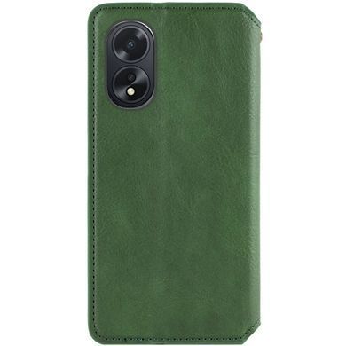 Кожаный чехол книжка GETMAN Cubic (PU) для Oppo A38 / A18 Зеленый