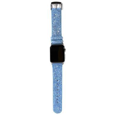 Ремінець Bling World Rock Diamond для Apple Watch 42(ser.1-3)/44/45/46/49mm Блакитний