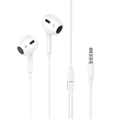 Стерео наушники Hoco M101 Max (3.5mm/1.2m) White