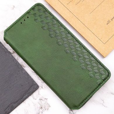 Кожаный чехол книжка GETMAN Cubic (PU) для Oppo A38 / A18 Зеленый