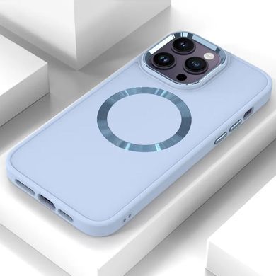 TPU чехол Bonbon Metal Style with Magnetic Fit для Apple iPhone 16 Pro (6.3") Голубой / Mist Blue