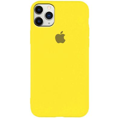Чехол Silicone Case Slim Full Protective для Apple iPhone 11 Pro (5.8") Желтый / Neon Yellow