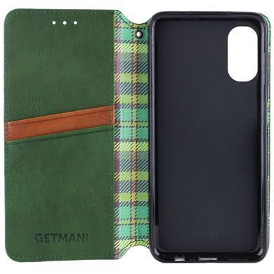 Кожаный чехол книжка GETMAN Cubic (PU) для Oppo A38 / A18 Зеленый