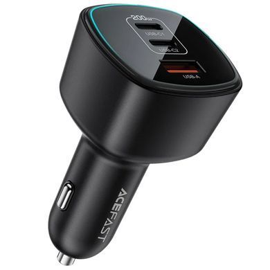 АЗП Acefast B18 PD100W+QC3.0 total 200W (1USB-A/2C) Black