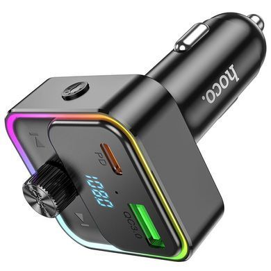 АЗП FM модулятор Hoco E81 Fantasy PD30W+QC3.0 (1USB-A/1C) Black