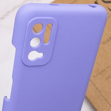 Чехол Silicone Cover Full Camera (AAA) для Xiaomi Redmi Note 10 5G / Poco M3 Pro Сиреневый / Elegant Purple