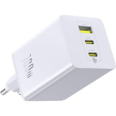 МЗП Baseus EnerFill FE11 Fast Charger PD100W+QC3.0 (1USB-A/2C) (P101821) Moon White