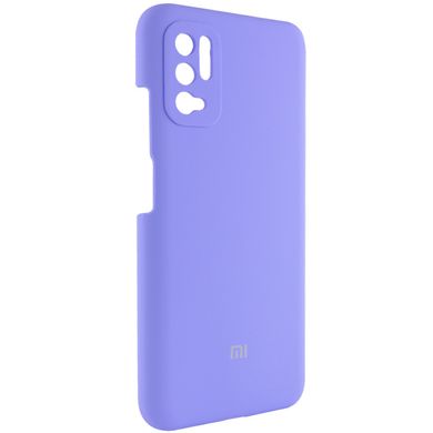 Чехол Silicone Cover Full Camera (AAA) для Xiaomi Redmi Note 10 5G / Poco M3 Pro Сиреневый / Elegant Purple