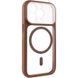 Чехол TPU+PC GETMAN Moon Clear with MagSafe для Apple iPhone 15 Pro (6.1") Brown